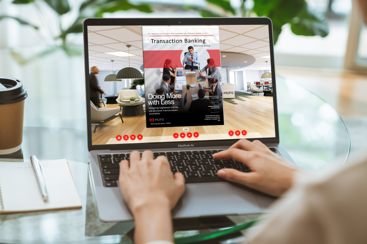 Laptop showing the eMagazine 